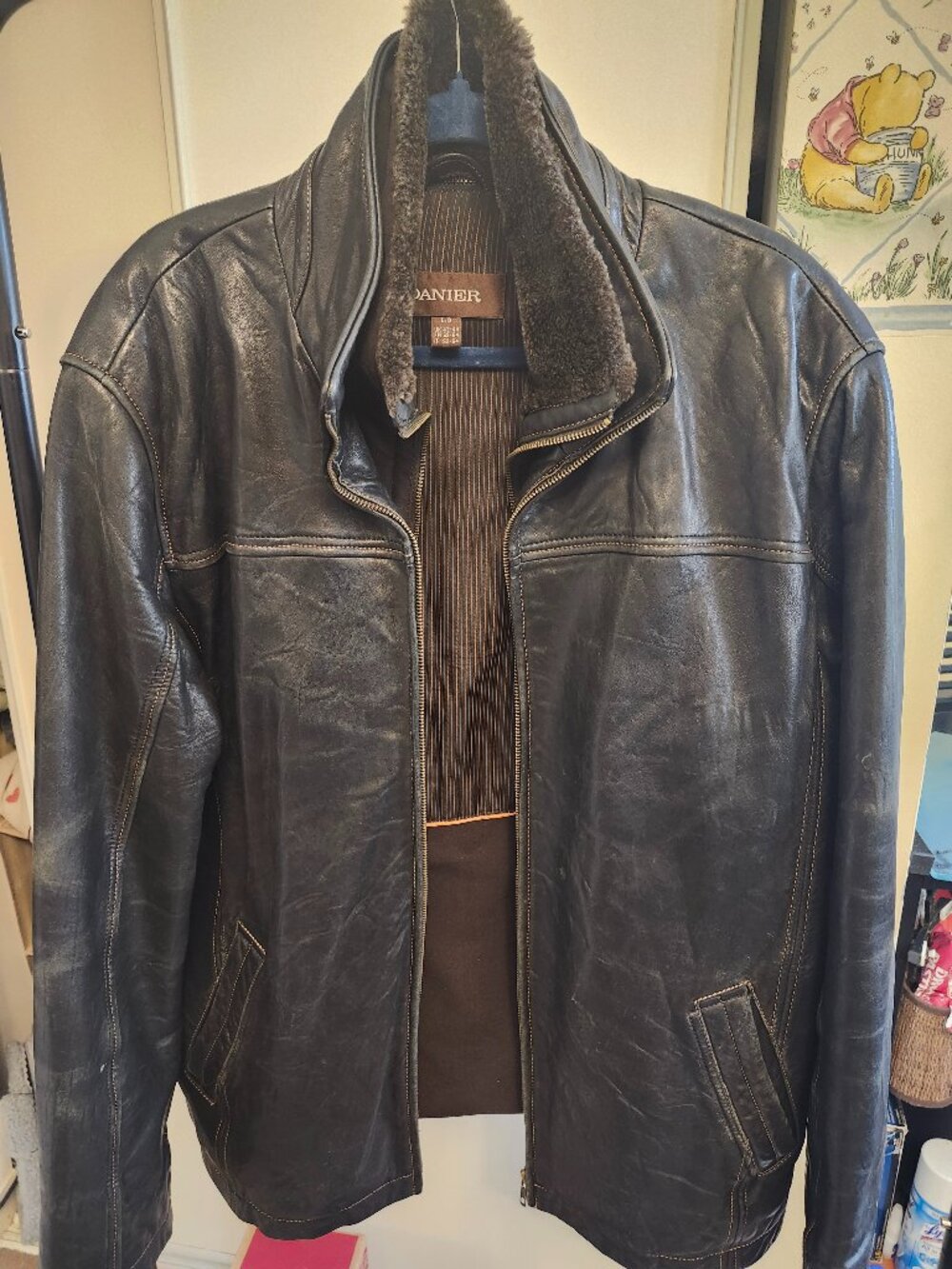 DANIER LEATHER JACKET BLACK  L/G